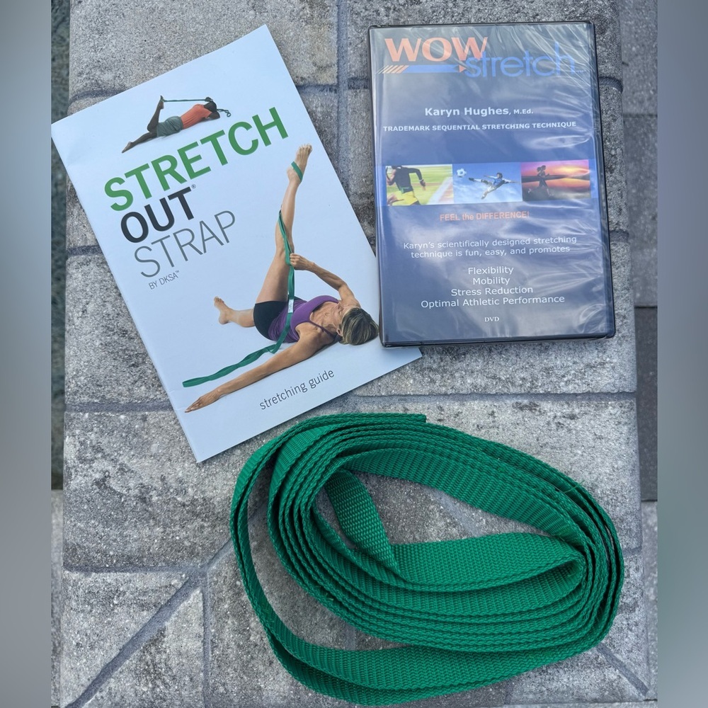 The Original Stretch Out Strap with Exercise Book And DVD by OPTP New!